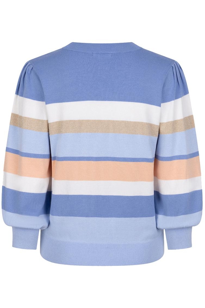 SWEATER STRIPED SP25 07015 600 BLUE